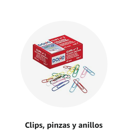 Clips, pinzas y anilloss