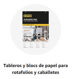 Tableros y blocs de papel para rotafolios y caballetes